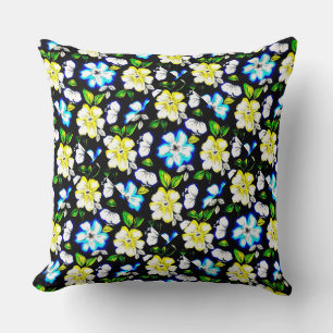 Summer Floral Throw Pillow