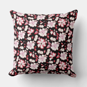 Summer Floral Throw Pillow