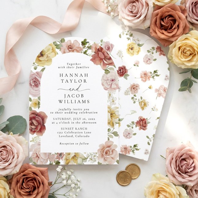 Summer Floral Wedding Invitation (Creator Uploaded)