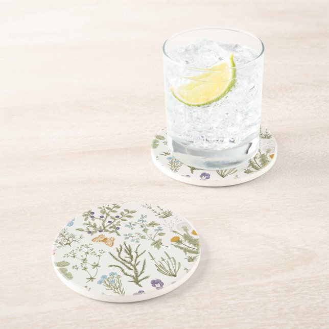 Summer Floral Wildflowers  Coaster (Side)