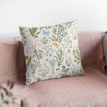 Summer Floral Wildflowers Throw Pillow<br><div class="desc">Summer Floral Wildflowers Throw Pillow</div>