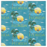 Summer Florida Sailboat Sunset Beach Coastal Fabric