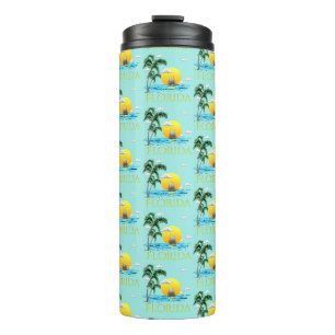 Summer Florida Sailboat Sunset Coastal Beach Thermal Tumbler