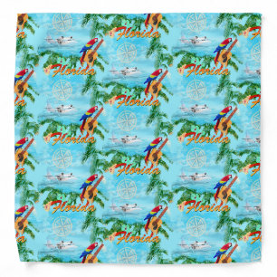 Summer Florida Seaplane Tropical Beach Coastal Bandana