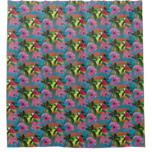 Summer Florida Tropical Sunset Beach Coastal Shower Curtain