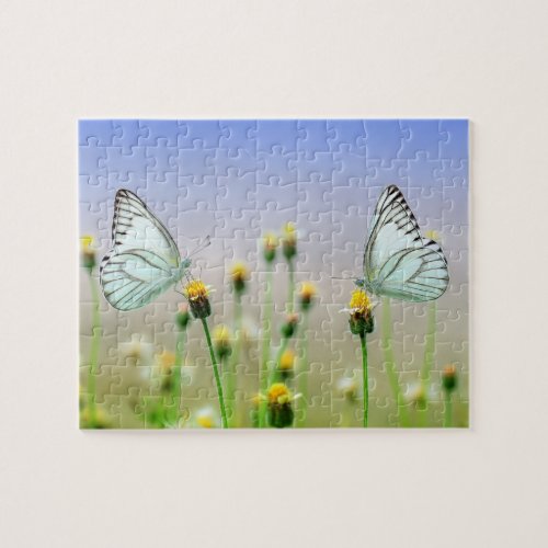 Summer Flower Butterfly Meadow Nature Floral Jigsaw Puzzle