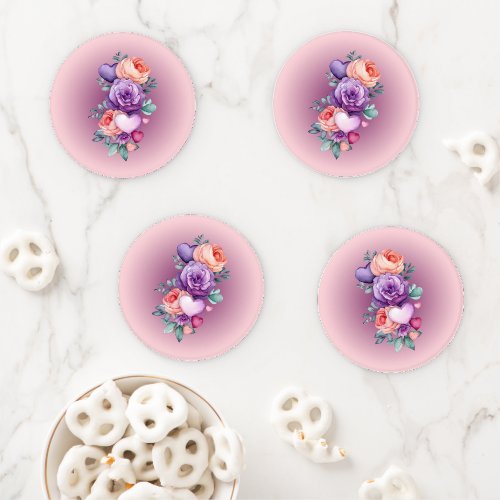 Summer Flower Design Coaster Set