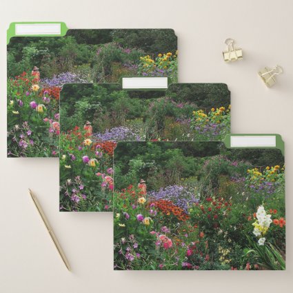 Summer Flower Garden Floral File Folder Set