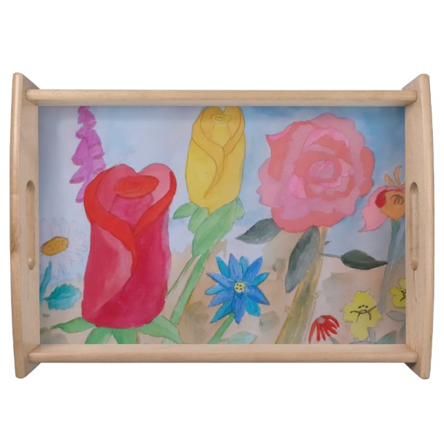 Summer Flower Garden Serving Tray (Front)
