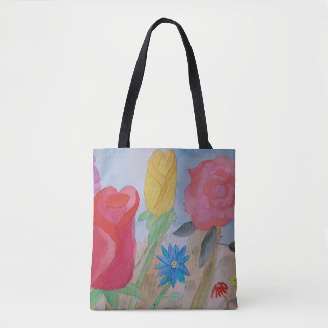 Summer Flower Garden Tote Bag (Front)