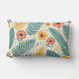 Summer flower pattern pillow