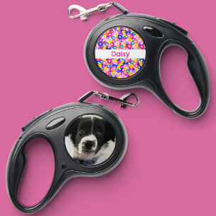  Summer Flower Personalized   Retractable Pet Leash