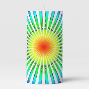 Summer Flower Pillar Candle