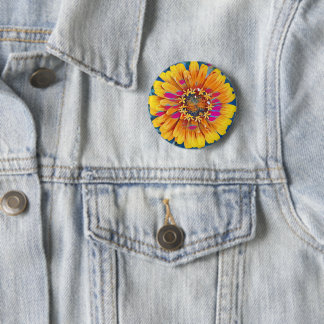 Summer Flower Pop Button