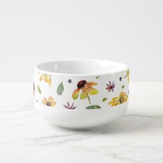 Summer flower soup mug
