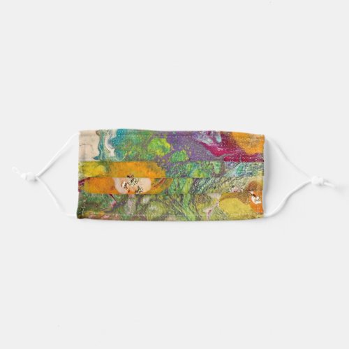 Summer Flowers abstract Orange Gold Yellow  Adult Cloth Face Mask