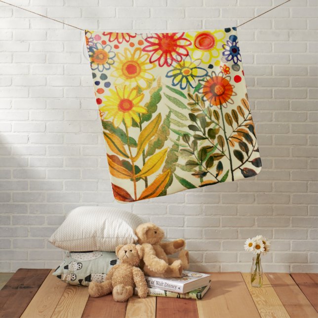 Summer flowers baby blanket (In Situ)
