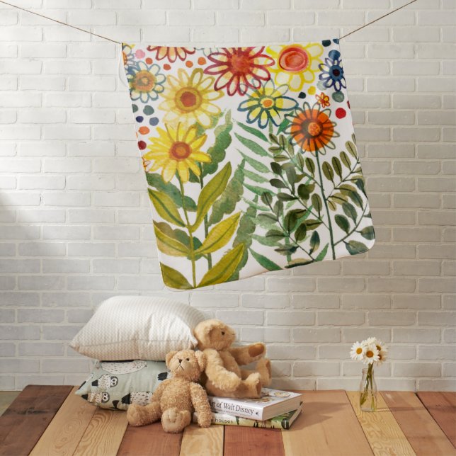 Summer flowers baby blanket (In Situ)
