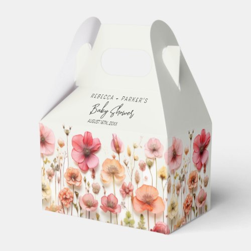 Summer Flowers Baby Shower Favor Box