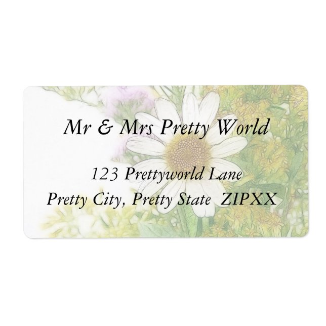 Summer Flowers Bouquet Label (Front)