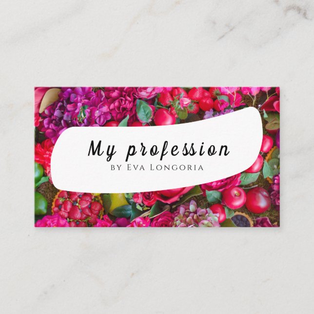 Summer Flowers Business Card (Front)