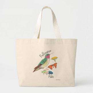 Summer Flowers Butterfly Bees Hummingbird Tote Bag