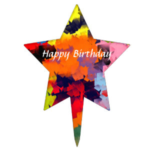 SUMMER FLOWERS CAKE TOPPER