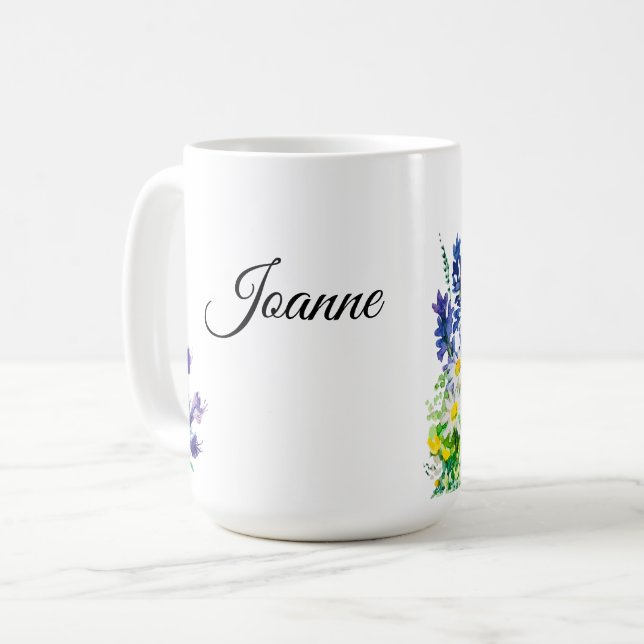 Summer flowers coffee mug (Front Left)