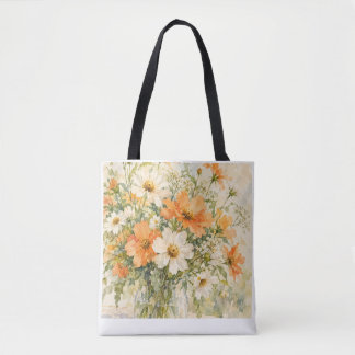 Summer flowers colors tote bag