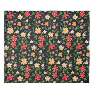 Summer flowers colourful duvet cover