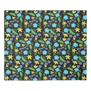 Summer flowers colourful duvet cover