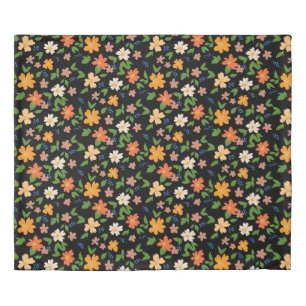 Summer flowers colourful duvet cover