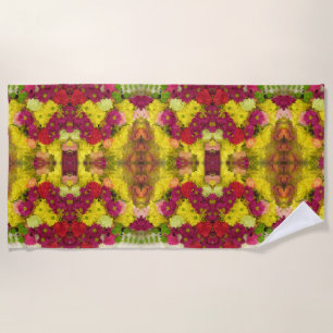 Summer Flowers Design for Beach Towel