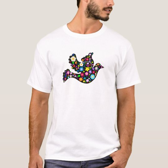 Summer Flowers Dove T-Shirt