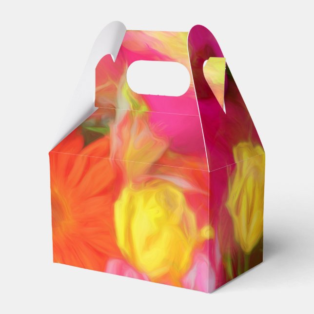 Summer Flowers Favor Boxes (Front Side)