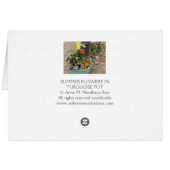 Summer Flowers in Turquoise Pot Cards (Back Horizontal)