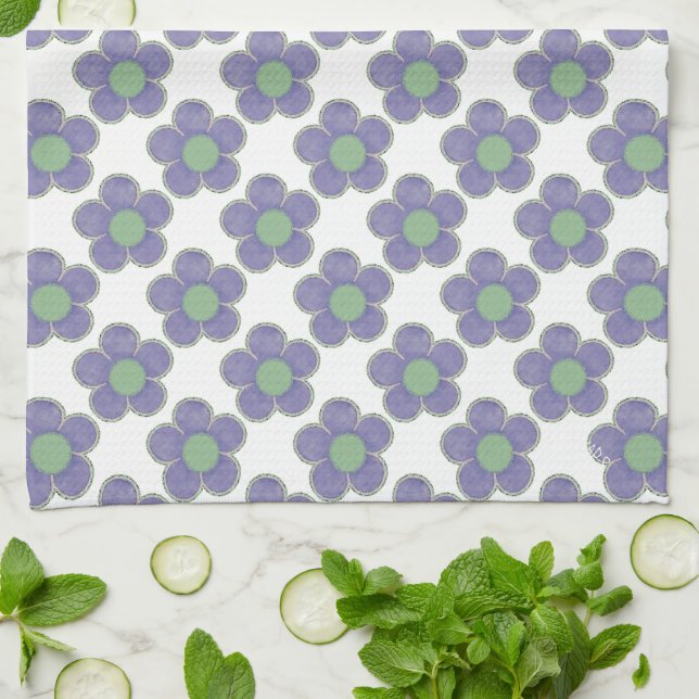 Summer Flowers Kitchen Towel (Folded)