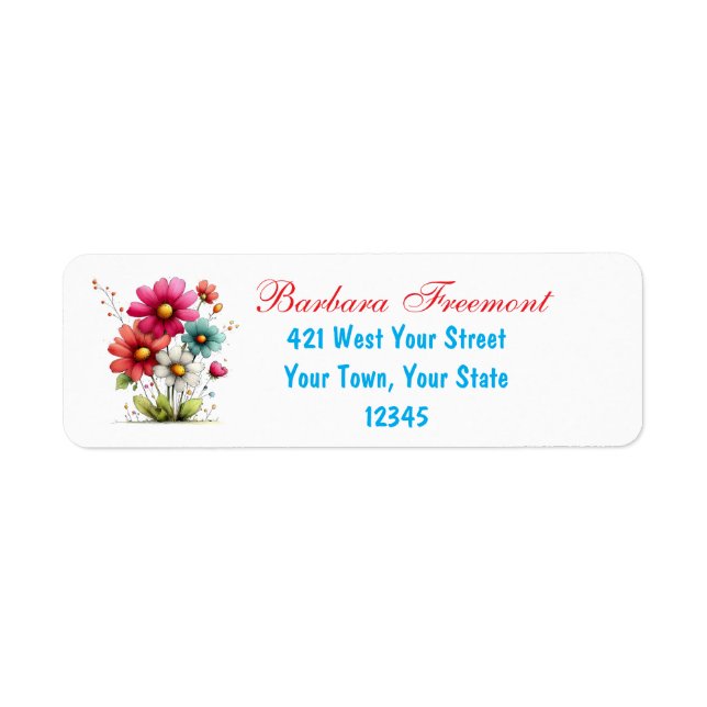 Summer Flowers  Label (Front)