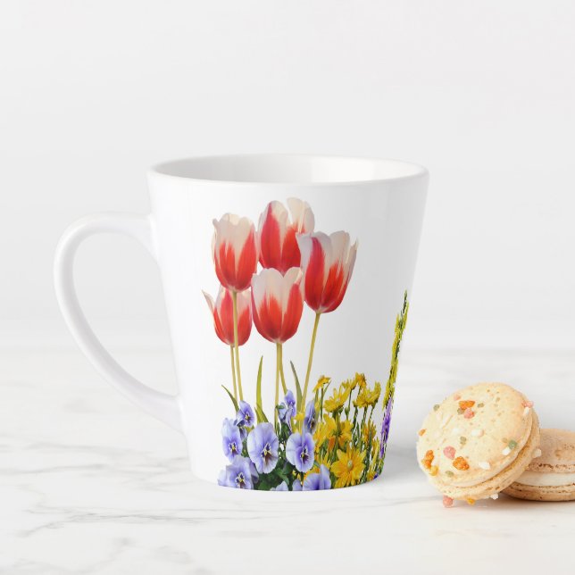 Summer Flowers Latte Mug (In Situ)