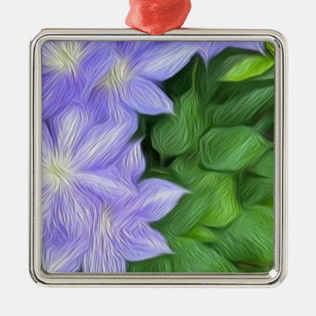 Summer Flowers Metal Ornament (Front)