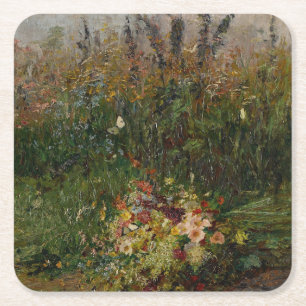Summer Flowers of the Field Square Paper Coaster
