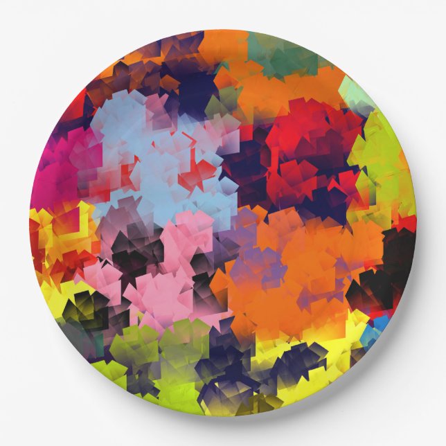 SUMMER FLOWERS PAPER PLATES (Front)