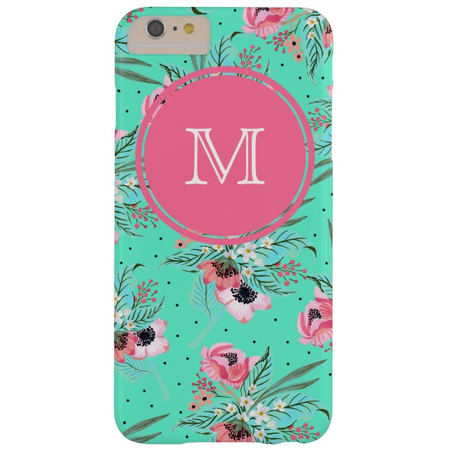 Summer Flowers - Personalized Teal iPhone Case