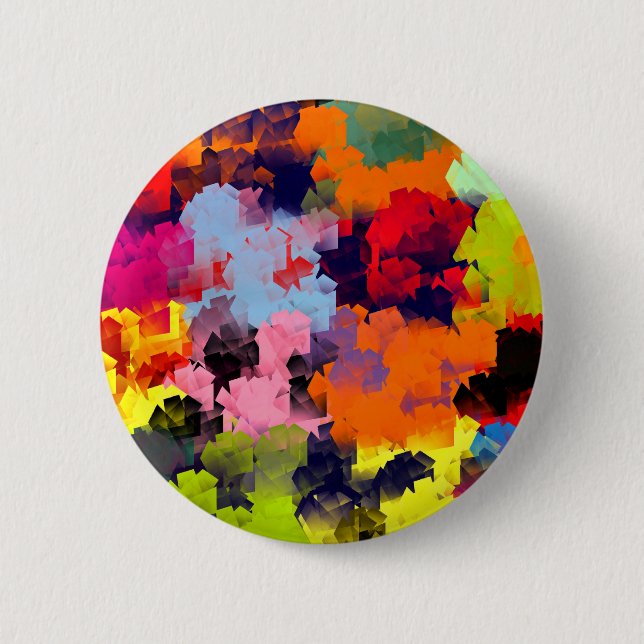 SUMMER FLOWERS PINBACK BUTTON (Front)