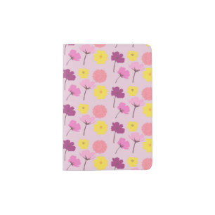 Summer Flowers Pink Passport Holder