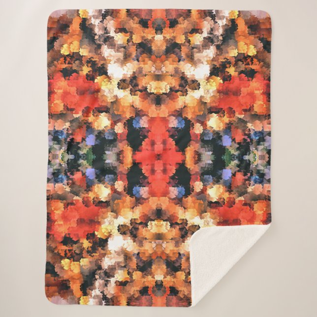SUMMER FLOWERS SHERPA BLANKET (Front)