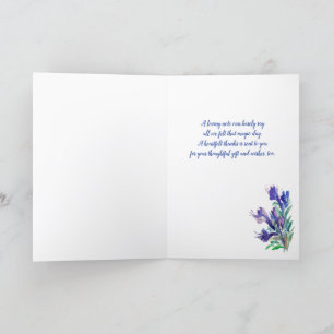 Summer flowers thank you card