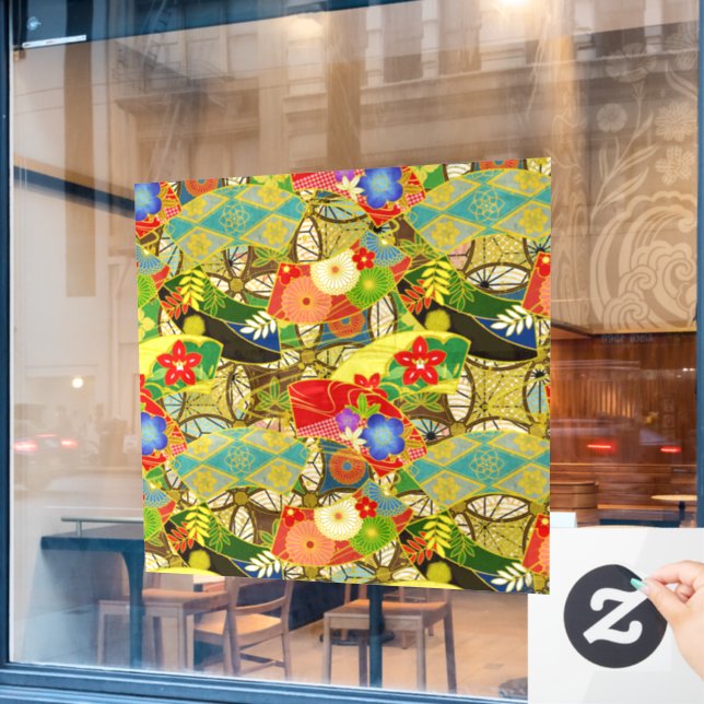 Summer Flowers Window Cling (Cafe Window)