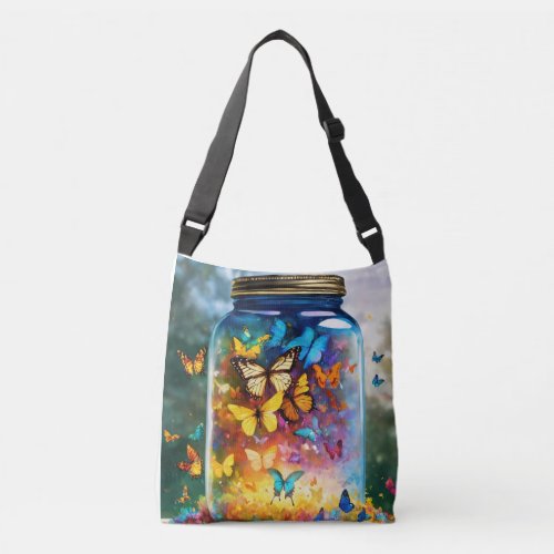 Summer Flutter Vibrant Butterfly Tote Bags