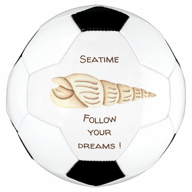 Summer Follow your dreams Shell Romantic Cute  Soccer Ball (Front)